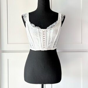 NWT Victoria’s Secret White Lace Corset